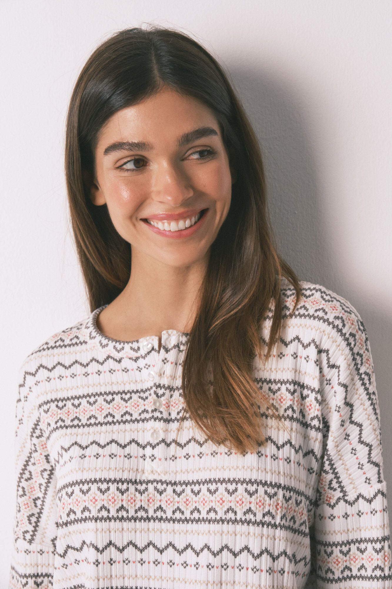 Women'secret Warm soft jersey-knit long pyjamas cenfas 