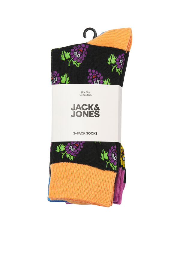 Jack & Jones 3-pack fruit print socks red
