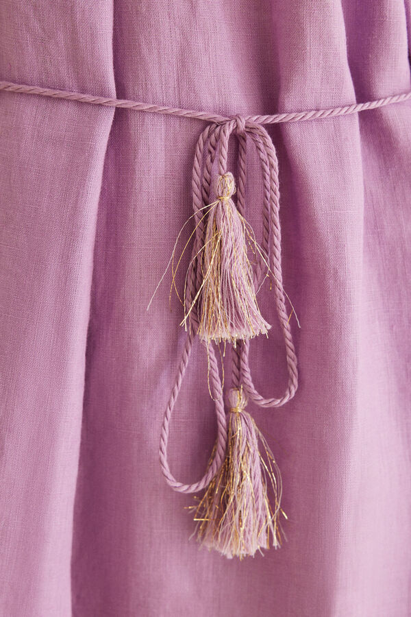 Womensecret Lilac linen kaftan dress pink