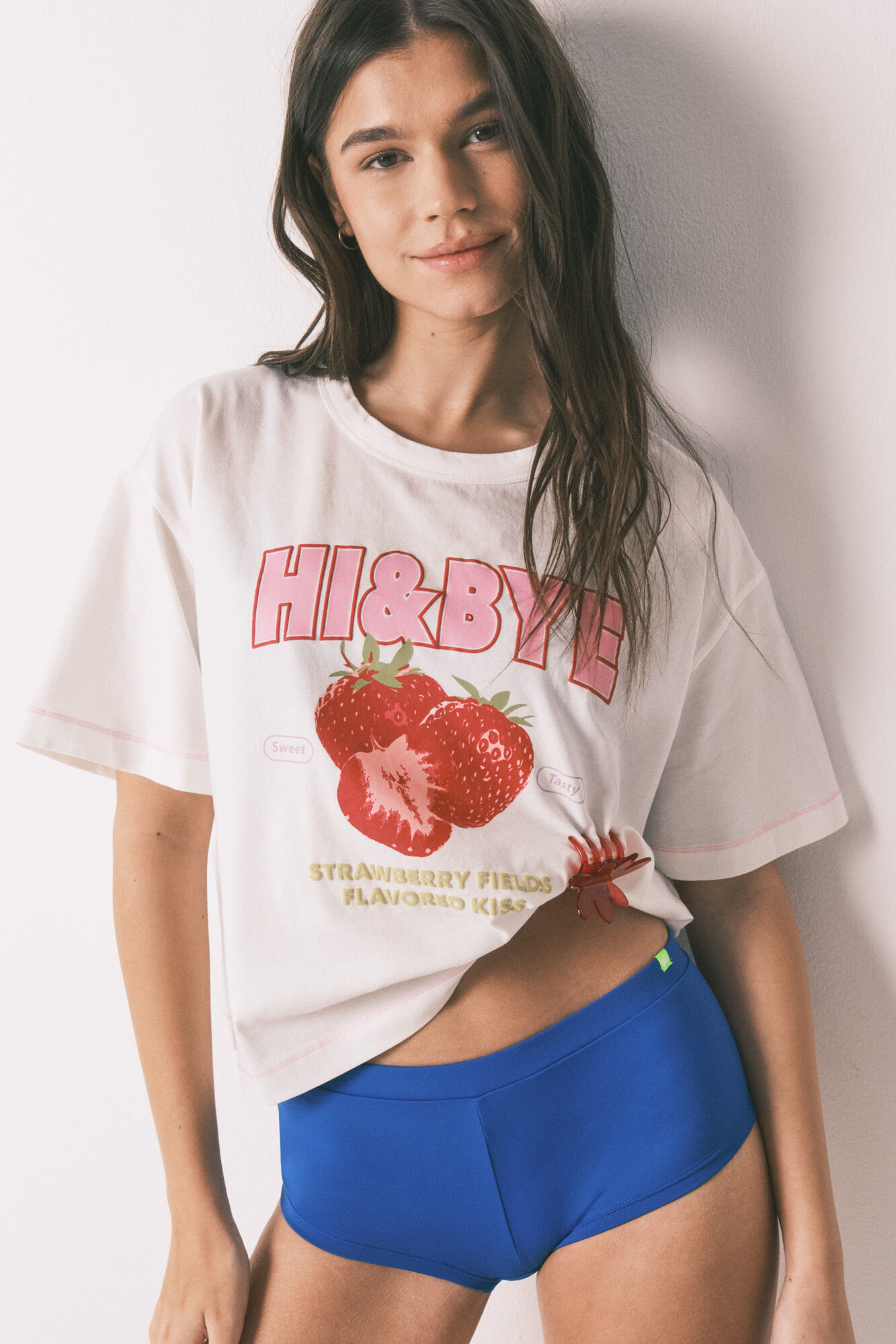 HI&BYE Braga bikini boxer azul