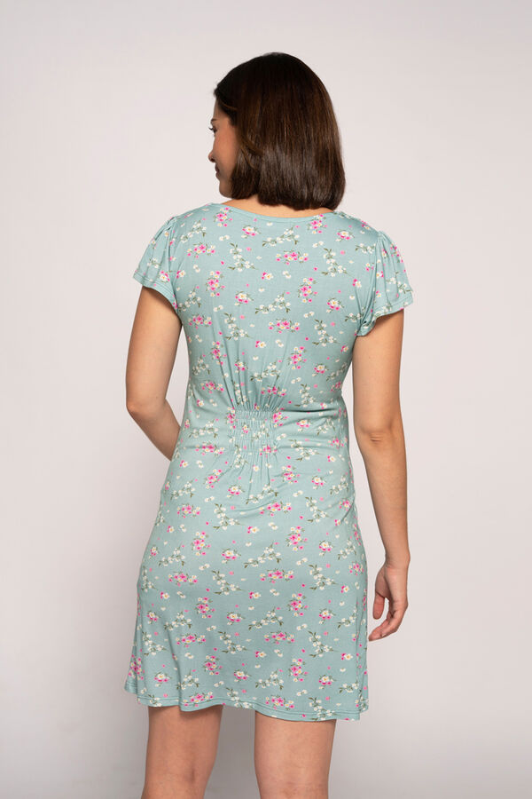 Ohma! Floral print nursing nightgown printed