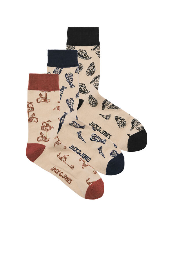 Jack & Jones 3-pack printed socks grey