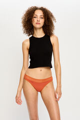 Modibodi Braga Menstrual Encaje Bamb&uacute; Flujo Moderado Brick naranja