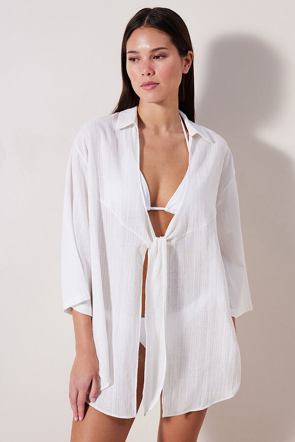 Womensecret White beachwear shirt white