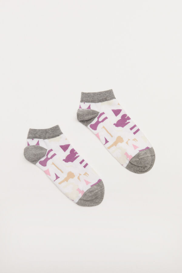 Womensecret Socken Grau Micky mit Print