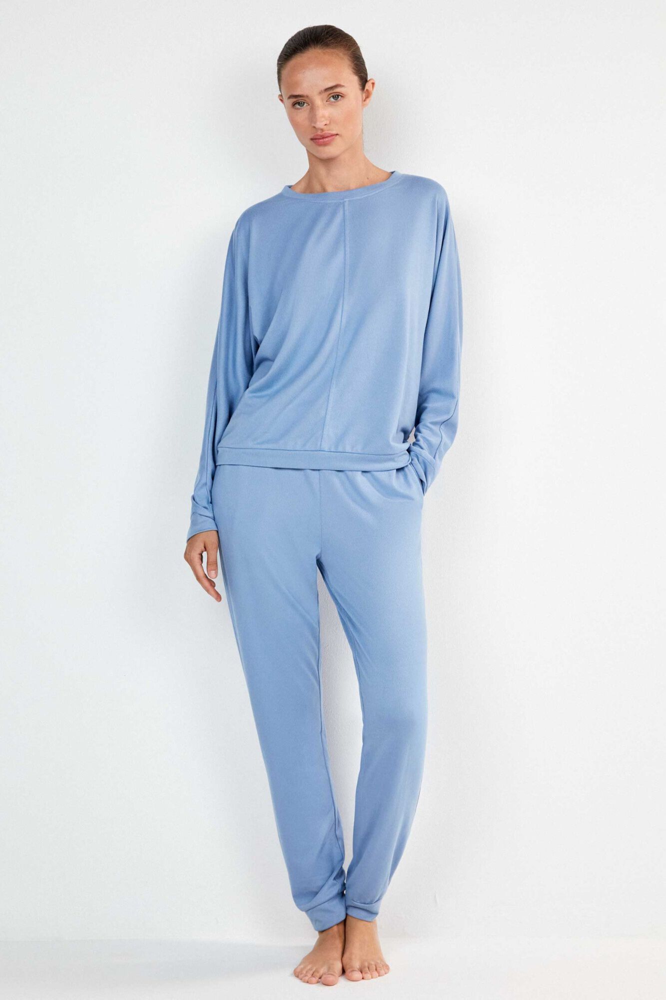 Gisela Langer Pyjama aus glattem Strick