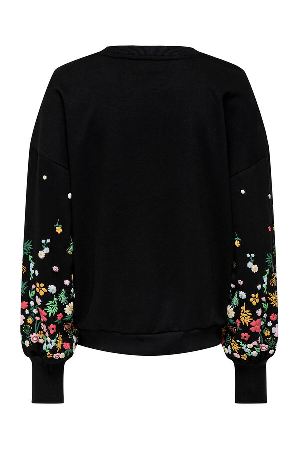 Only Maternity Sweatshirt maternity com detalhes florais preto