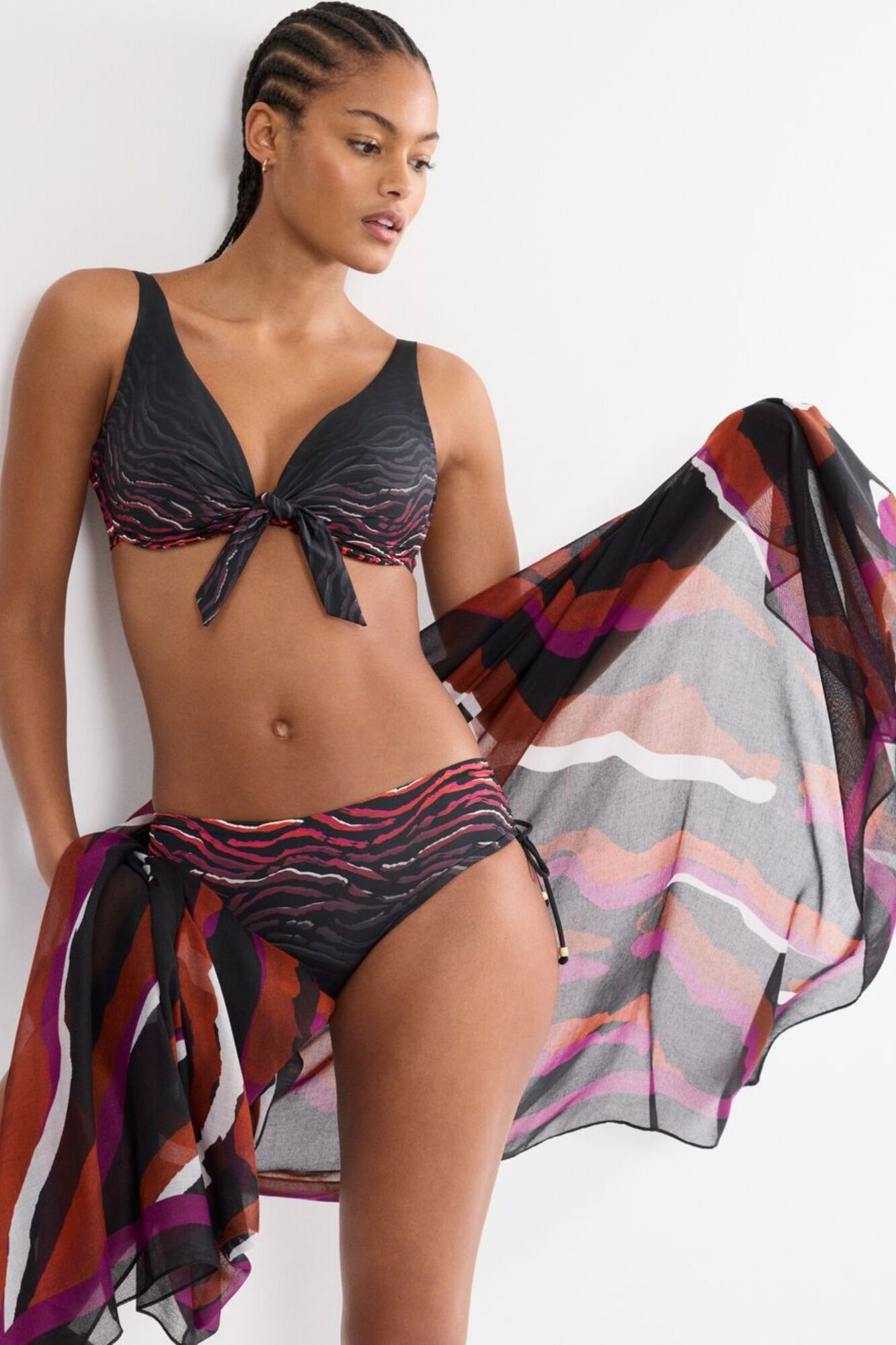 Triumph Top biqu&iacute;ni redutor com aro e n&oacute; central estampado animal