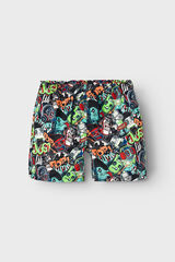 Womensecret Boys' tropical print swim shorts bleu