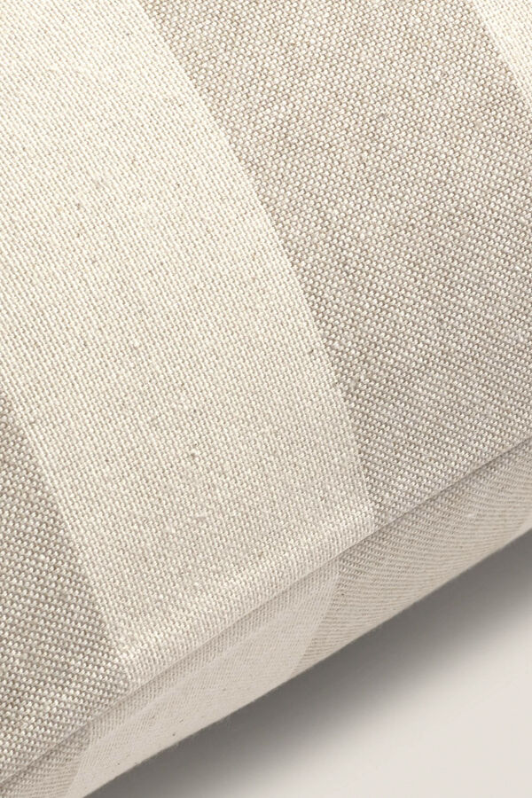 Womensecret Striped cotton cushion cover marron