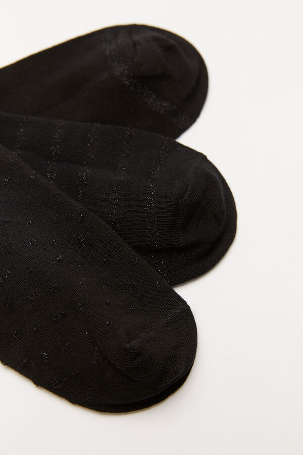 Womensecret 3-pack black lurex socks Crna