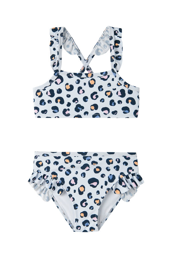 Name it Haut bikini et culotte imprim&eacute; l&eacute;opard bleu