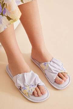 Womensecret Lilac cross strap slippers pink