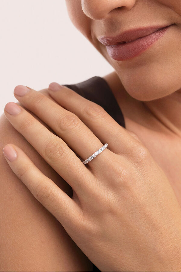 Singularu Bague brillante en argent gris