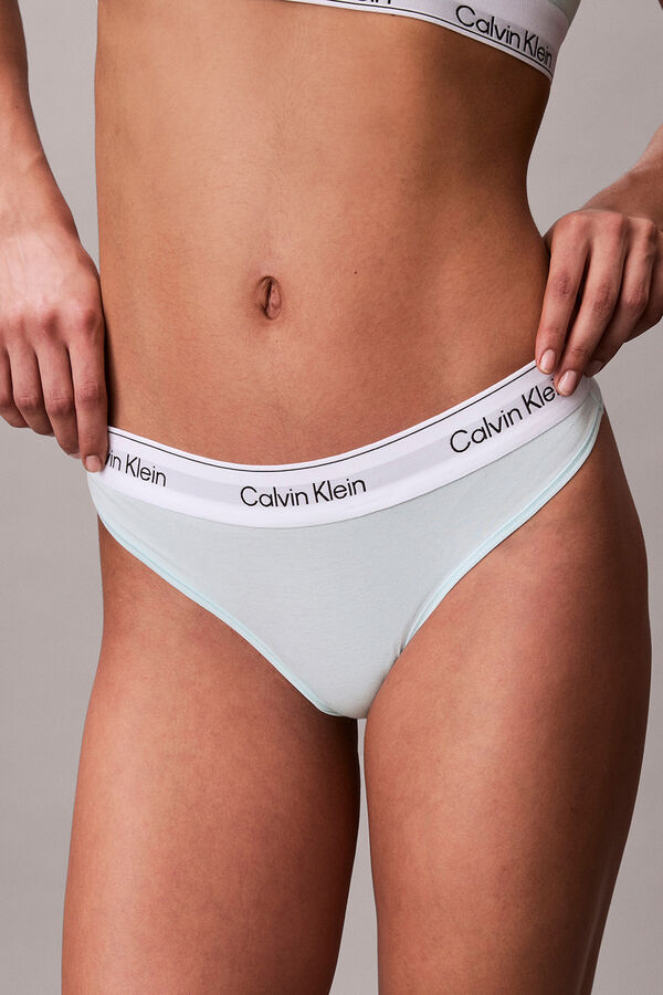 Calvin Klein Logo thong beige