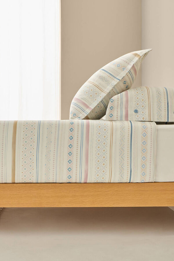 Textura Capa de edredom de cetim estampada azul