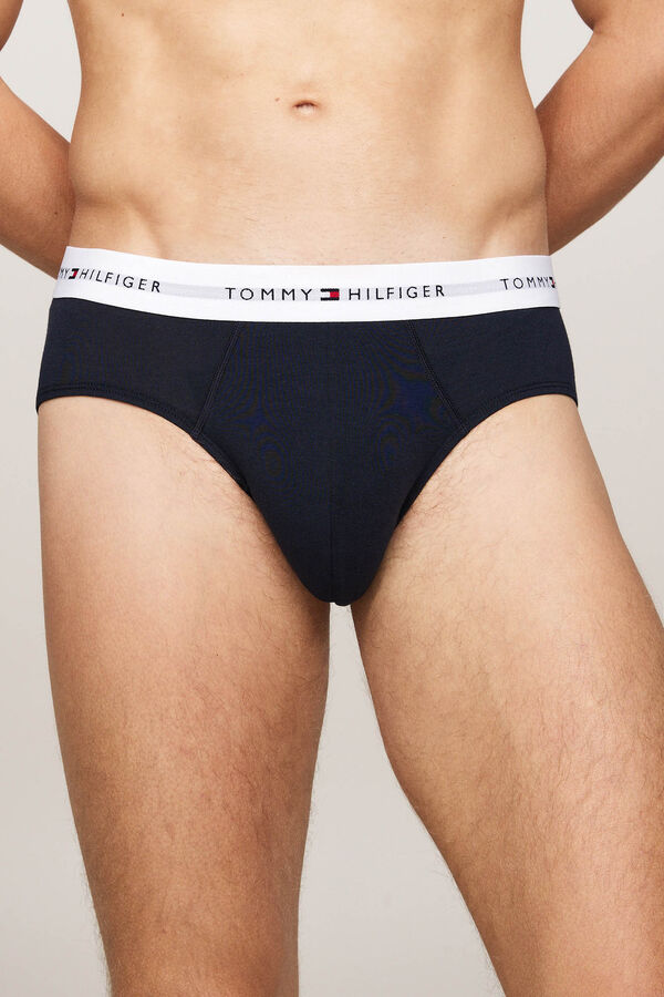 Tommy Jeans Pack de 3 slips cinturilla colores azul