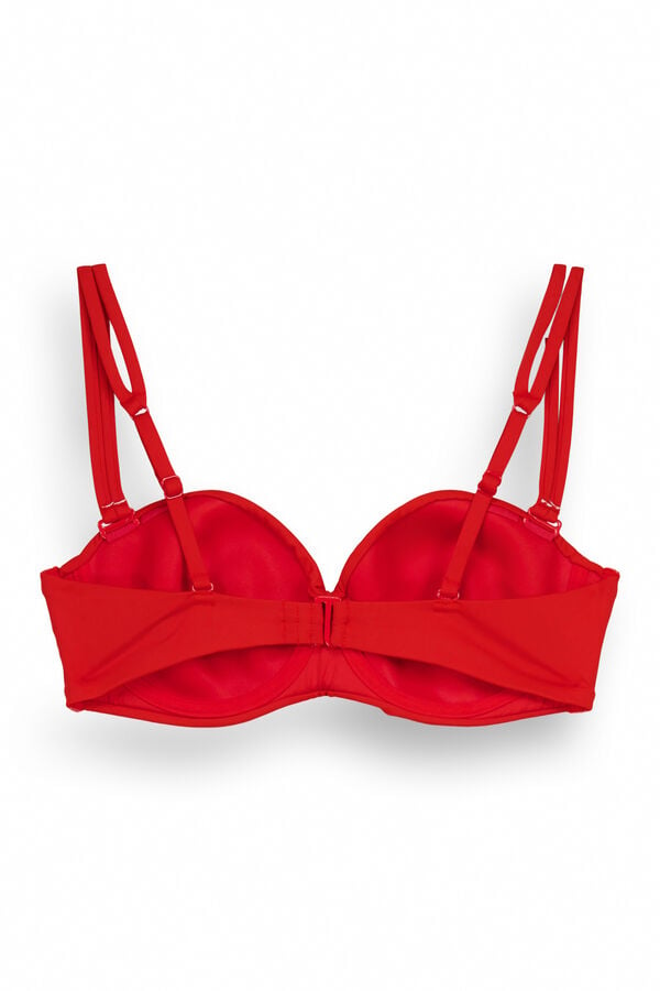 Womensecret Haut bikini bandeau croisé rouge rouge