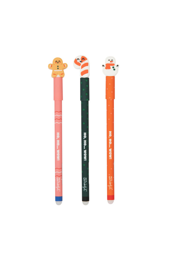 Mr. Wonderful 3 bol&iacute;grafos borrables navide&ntilde;os estampado