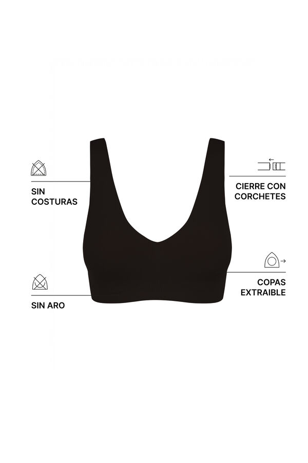 Women'secret Crni grudnjak od mikrofibera DREAMY Crna