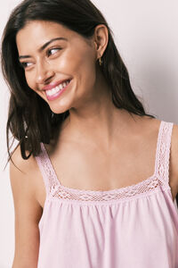 Women'secret Pijama corto algod&oacute;n encaje rosa