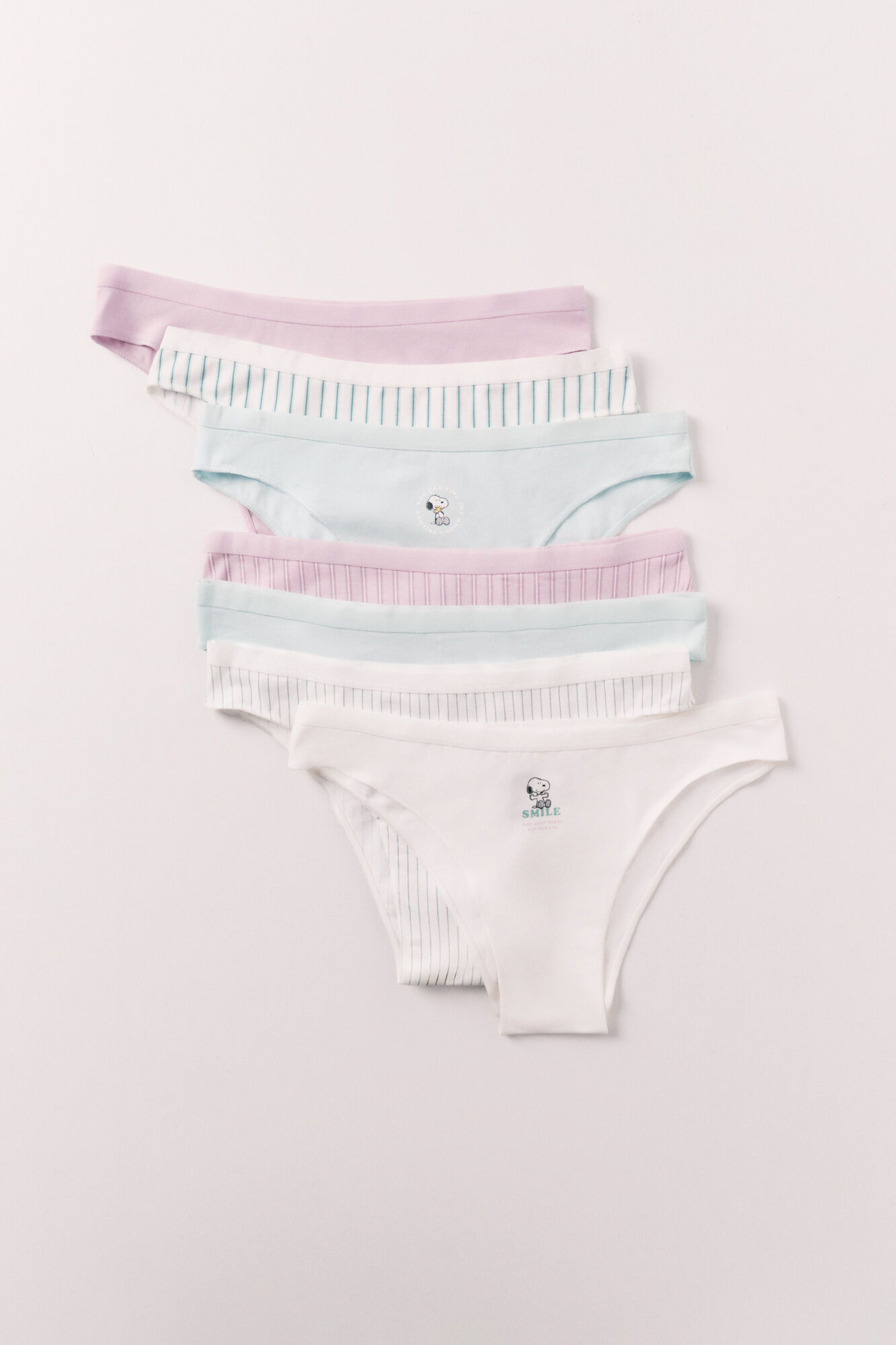 Women'secret Snoopy print cotton 7-pack Brazilian panties