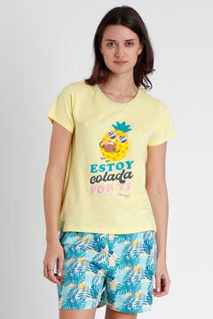 Womensecret MR WONDERFUL Pineapple short-sleeved pyjamas for women printed