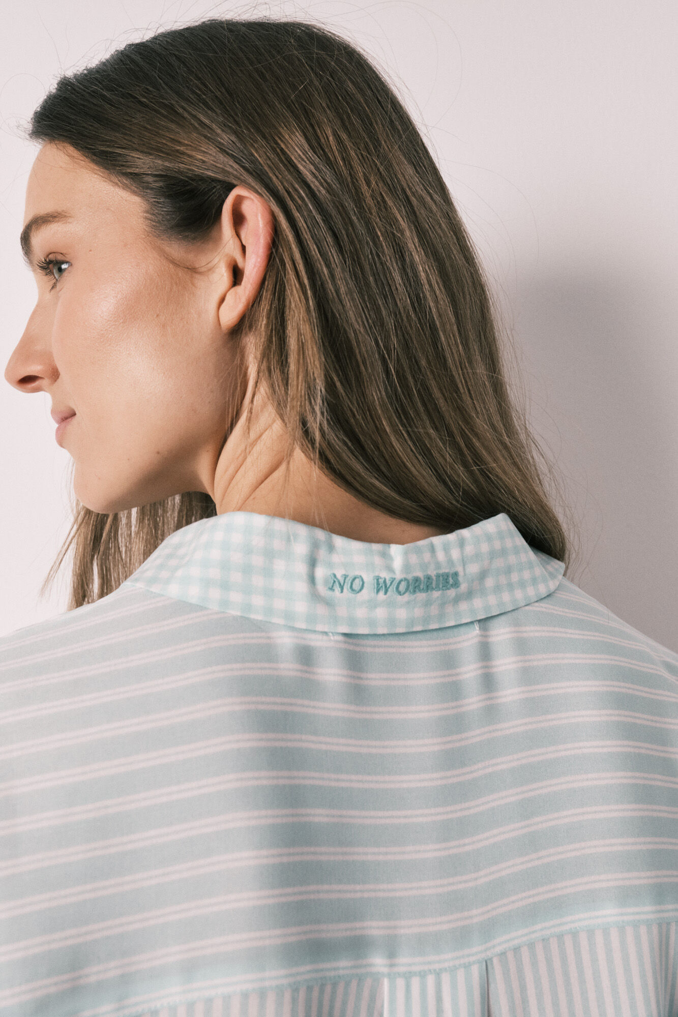 Women'secret Green striped and gingham print camisole