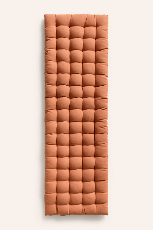 Womensecret Gavema washable cotton earth-coloured bench cushion rouge