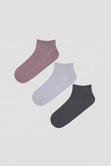 Penti Pack de calcetines 3 en 1 Lilac en jacquard rosa