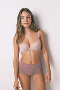 Women'secret Classic pink microfibre high briefs