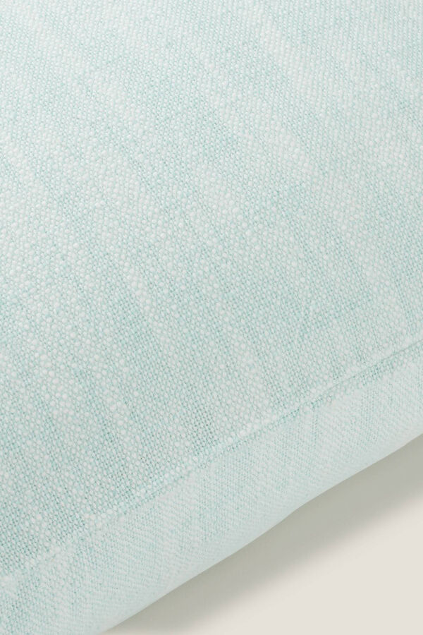 Womensecret Linen-effect cotton cushion cover bleu