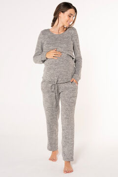 Womensecret Pack comfy camiseta cruzada + pantalón gris
