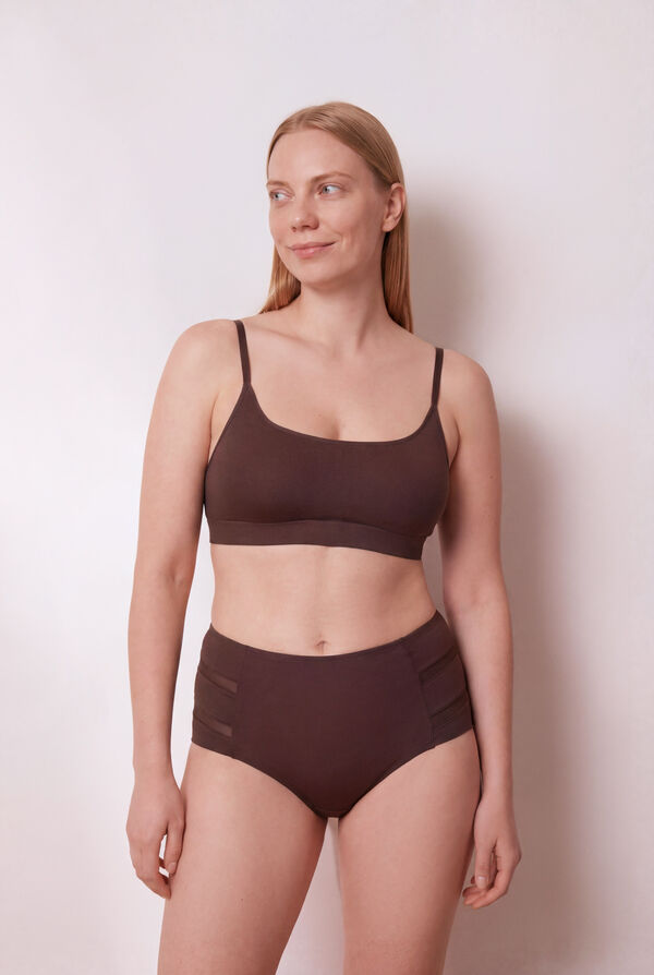 Women'secret Brown high-waisted sports shaping panty pink
