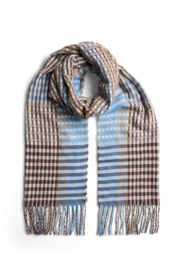 Pieces Long fringed scarf nude