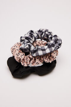 Womensecret Pack of 3 gingham scrunchies printed