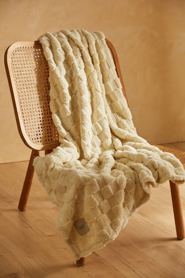 Calma House Checkered plaid in ecru tones Damero printed