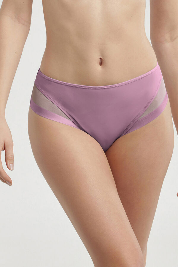 DIM Braga de microfibra y tul morado/lila