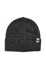 Pieces Gorro punto cl&aacute;sico coraz&oacute;n dobladillo gris