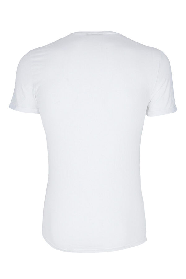 Men's short sleeve thermal T-shirt with a V-neck