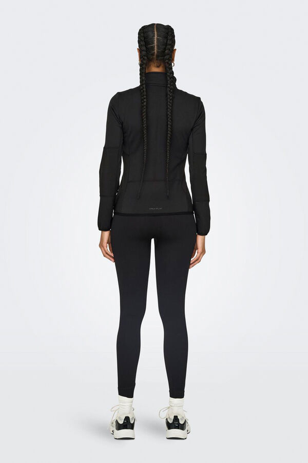 Only Play Technische Jacke mit Fleece Schwarz