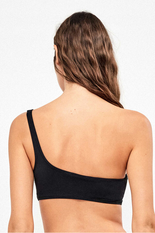 Gisela Top bikini asim&eacute;trico negro