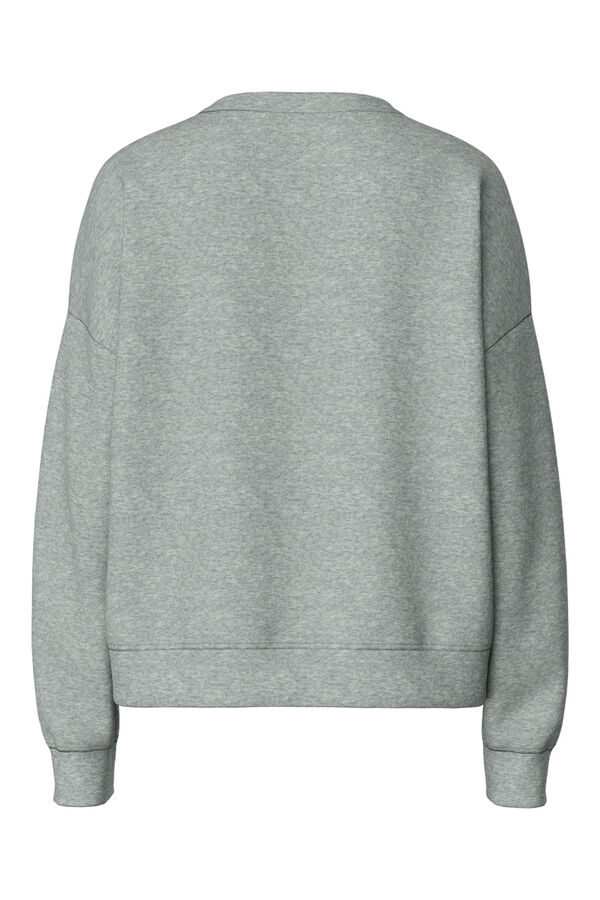 Womensecret Sudadera básica con mensaje gris