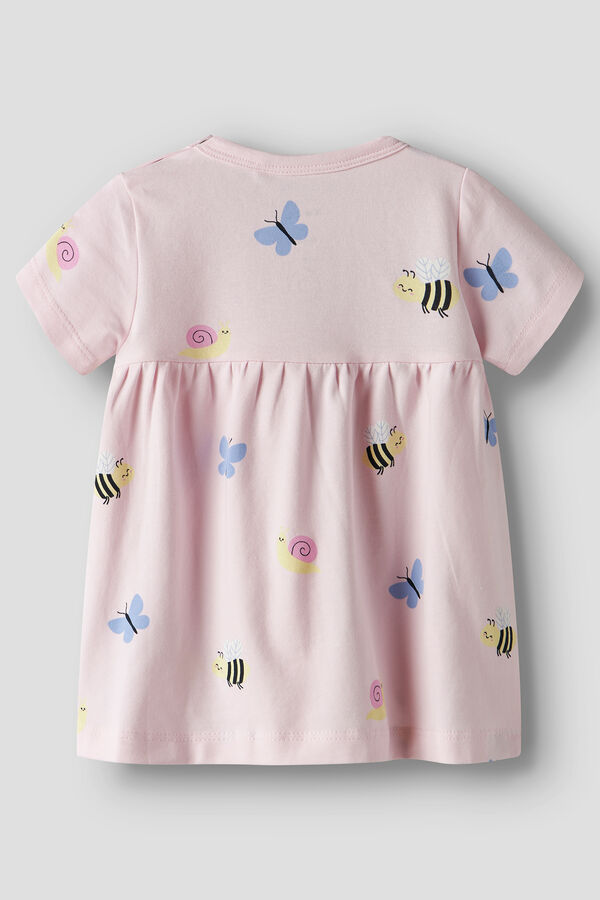 Name it print baby girl dress pink