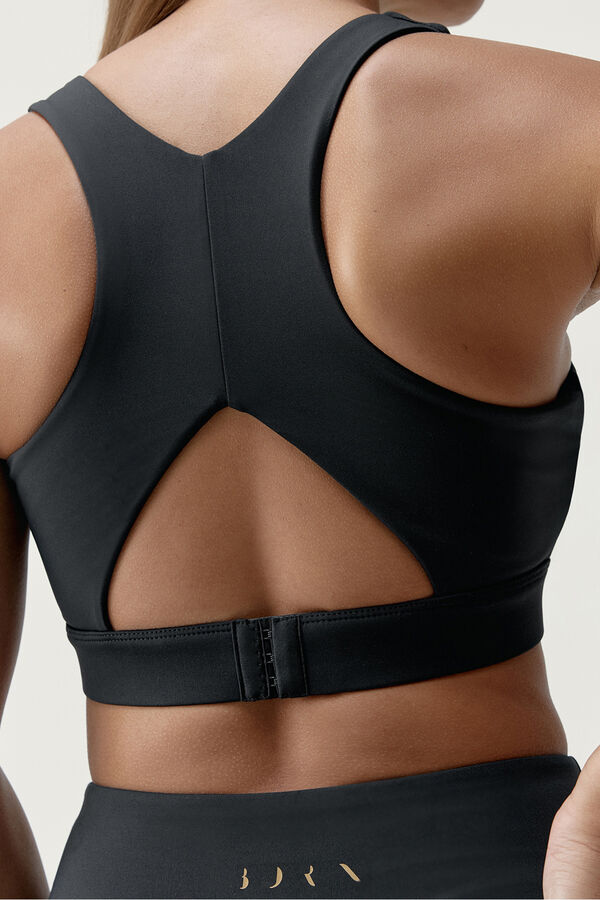 Born Living Yoga Soutien top desportivo Gold Black preto