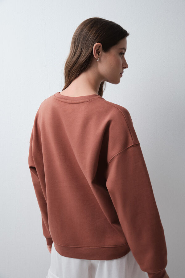 Women'secret Brown cotton horse sweatshirt nude