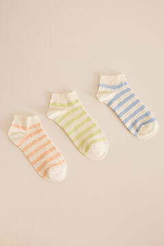 Womensecret 3-pack short striped socks printed