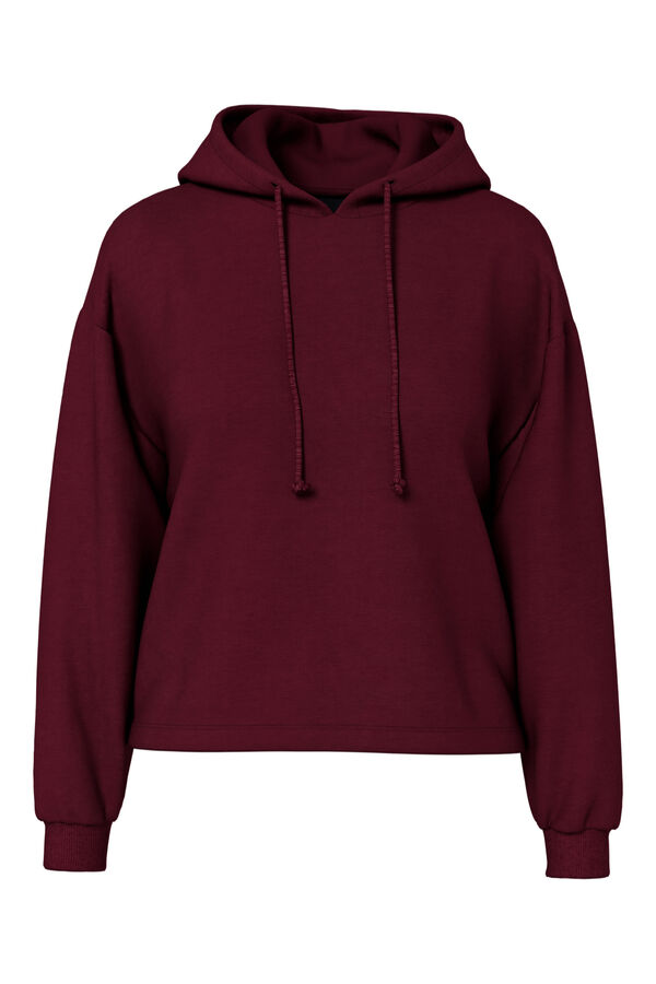 Pieces Basic hooded sweatshirt printed
