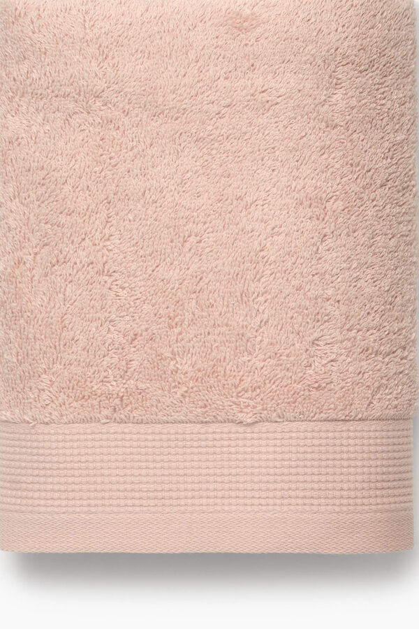 Womensecret Toalha lavatório friso algodão egípcio 50 x 90 cm. rosa