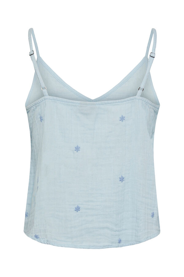 Womensecret Top de tirantes y dibujo de estrellas azul